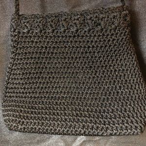 Black Crochet Crossbody Purse